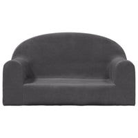 Divano per Bambini a 2 Posti Antracite in Morbido Peluchecod mxl 86396