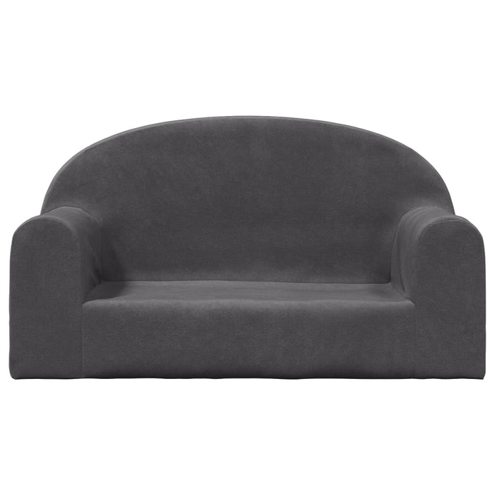 Divano per Bambini a 2 Posti Antracite in Morbido Peluchecod mxl 86396