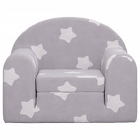 Divano Letto Bambini Grigio Chiaro con Stelle Morbido Peluchecod mxl 134389