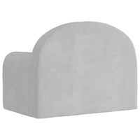 Divano Letto per Bambini Grigio Chiaro in Morbido Peluche 357017