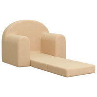 Divano Letto per Bambini Crema in Morbido Peluche 357019