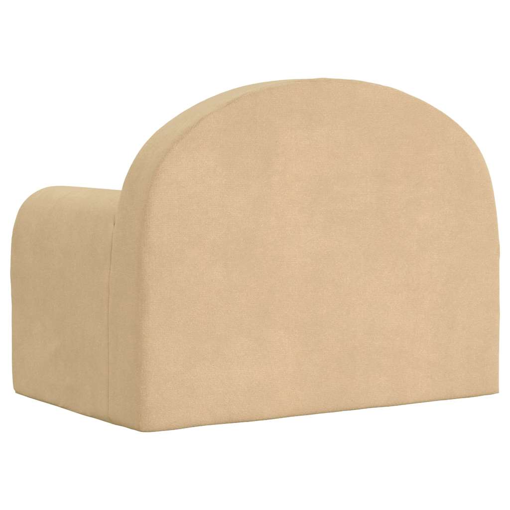 Divano Letto per Bambini Crema in Morbido Peluche 357019