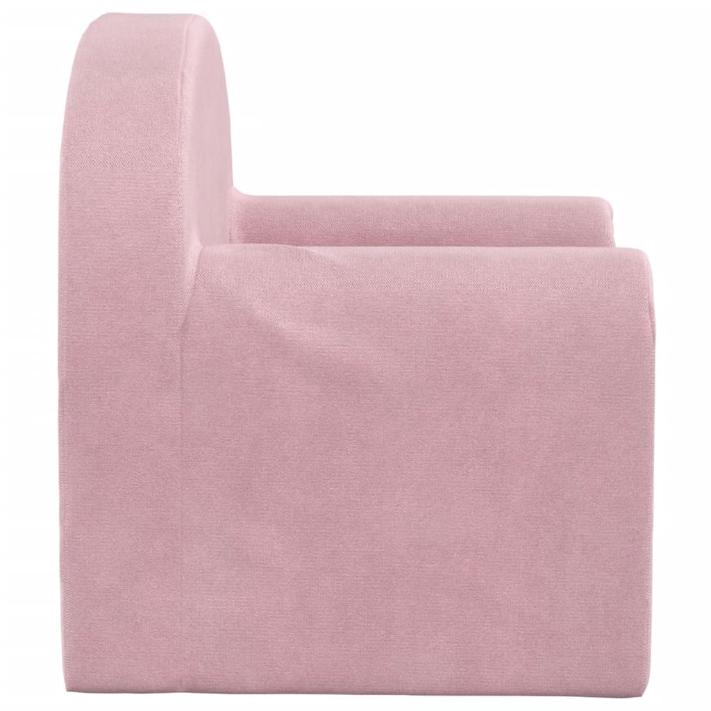 Divano Letto per Bambini-Sofa Letto-Daybed-Divanetto Rosa in Morbido Peluche 370361
