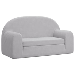 Divano Letto Bambini a 2 Posti Grigio Chiaro in Morbido Peluchecod mxl 134390