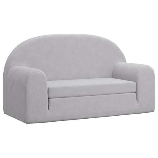 Divano Letto Bambini a 2 Posti Grigio Chiaro in Morbido Peluchecod mxl 134390