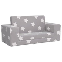 Divano Letto Bambini a 2 Posti Grigio Chiaro con Stelle Peluchecod mxl 134392