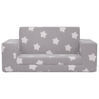 Divano Letto Bambini a 2 Posti Grigio Chiaro con Stelle Peluchecod mxl 134392