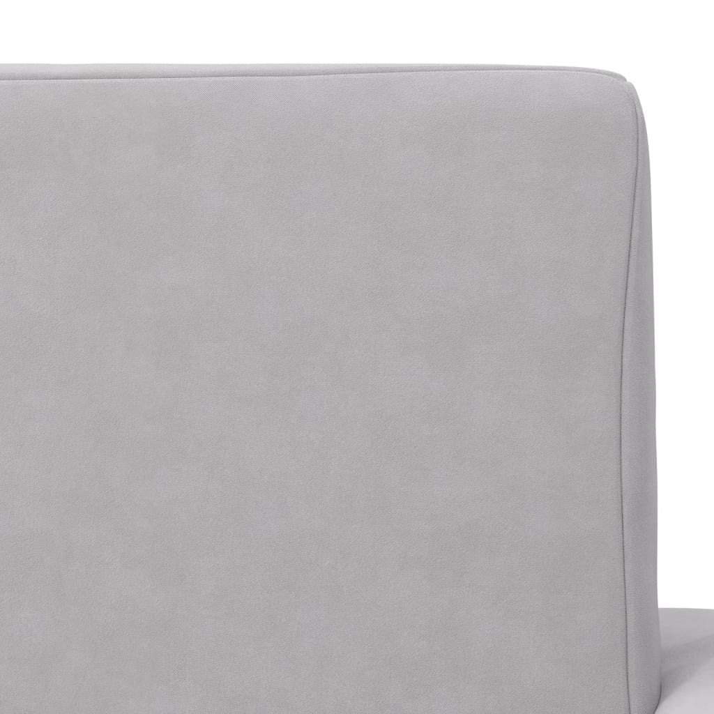 Divano Letto Bambini a 2 Posti-Sofa Letto-Daybed Grigio Chiaro in Morbido Peluche 207515