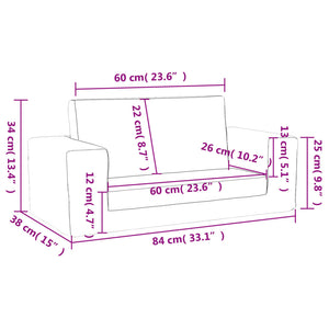 Divano Letto Bambini a 2 Posti-Sofa Letto-Daybed Grigio Chiaro in Morbido Peluche 207515
