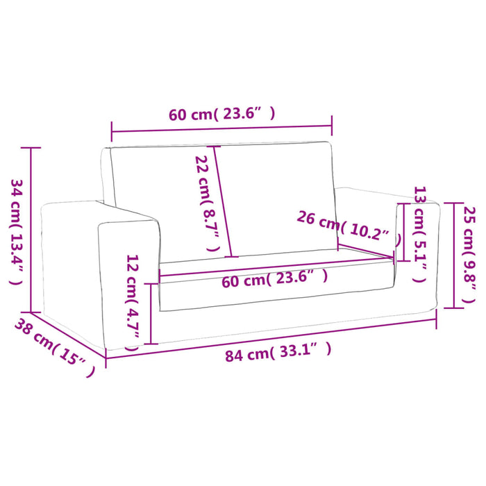 Divano Letto Bambini a 2 Posti-Sofa Letto-Daybed Grigio Chiaro in Morbido Peluche 207515