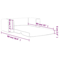 vidaXL Divano Letto Bambini a 2 Posti Grigio Chiaro in Morbido Peluche