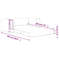 Divano Letto per Bambini a 2 Posti Crema in Morbido Peluche 357031