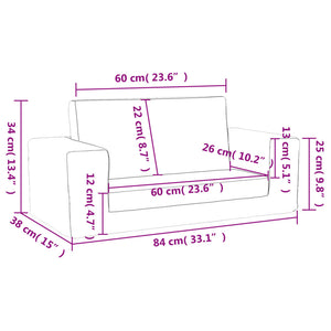 Divano Letto per Bambini a 2 Posti Blu in Morbido Peluche 357032