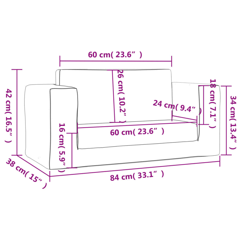 Divano Letto Bambini a 2 Posti Grigio Chiaro con Stelle Peluche