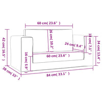 vidaXL Divano Letto per Bambini a 2 Posti Blu in Morbido Peluche