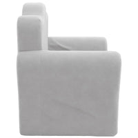 Divano Letto per Bambini-Sofa Letto-Daybed-Divanetto Grigio Chiaro in Morbido Peluche 396907