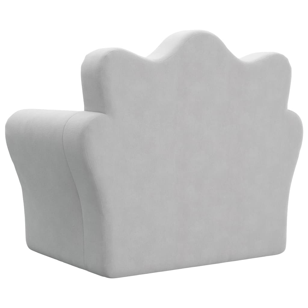 Divano Letto per Bambini-Sofa Letto-Daybed-Divanetto Grigio Chiaro in Morbido Peluche 396907