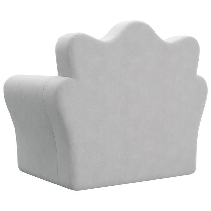 Divano Letto per Bambini-Sofa Letto-Daybed-Divanetto Grigio Chiaro in Morbido Peluche 396907