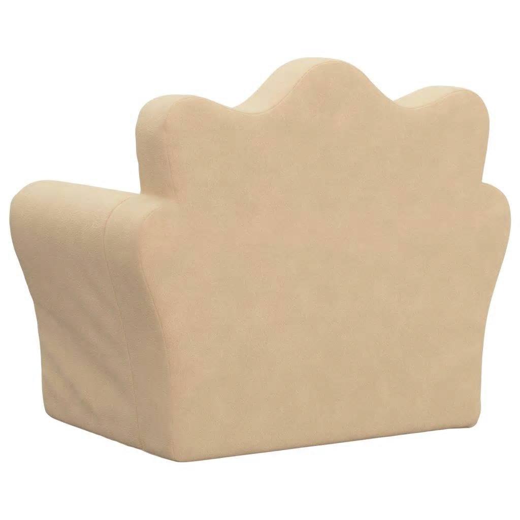Divano Letto per Bambini Crema in Morbido Peluche 357055