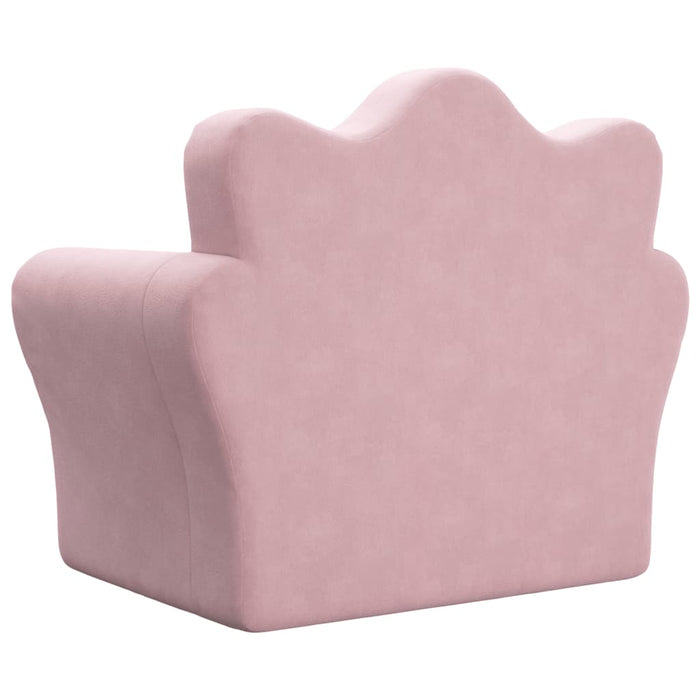 Divano Letto per Bambini Rosa in Morbido Peluche 357057