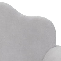 Divano Letto Bambini a 2 Posti Grigio Chiaro in Morbido Peluche 357059