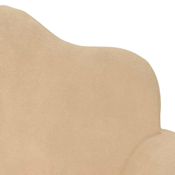 Divano Letto per Bambini a 2 Posti Crema in Morbido Peluche 357061
