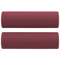 Divano a 3 Posti con Cuscini Rosso Vino 180 cm in Tessuto 3200796
