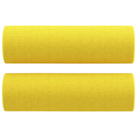 Divano a 2 Posti con Cuscini Giallo Chiaro 120 cm in Tessuto 3200818