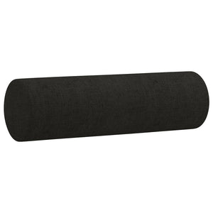 Divano a 3 Posti con Cuscini Nero 180 cm in Tessuto 3200833
