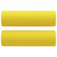 Divano a 2 Posti con Cuscini-Sofa 2 Posti con Cuscini Giallo Chiaro 120 cm in Tessuto 215588