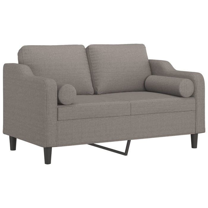 Divano a 2 Posti con Cuscini-Sofa 2 Posti con Cuscini Tortora 120 cm in Tessuto 722788