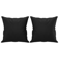 Divano a 2 Posti con Cuscini Nero 120 cm in Similpelle