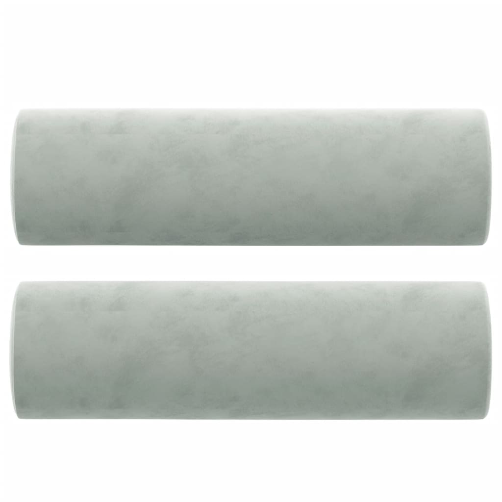 Divano a 2 Posti con Cuscini-Sofa 2 Posti con Cuscini Grigio Chiaro 120 cm in Velluto 687313