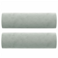 Divano a 2 Posti con Cuscini-Sofa 2 Posti con Cuscini Grigio Chiaro 120 cm in Velluto 687313