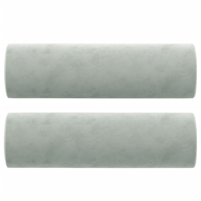 Divano a 2 Posti con Cuscini-Sofa 2 Posti con Cuscini Grigio Chiaro 120 cm in Velluto 687313