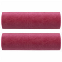 Divano a 2 Posti con Cuscini Rosso Vino 120 cm in Velluto 3200875