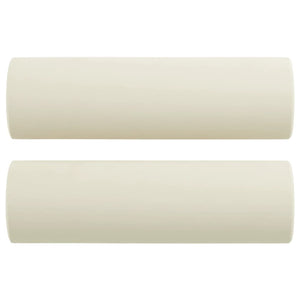 Divano a 2 Posti con Cuscini Crema 120 cm in Velluto 3200879