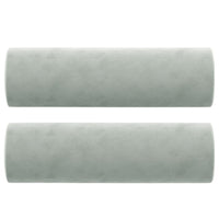 Divano a 2 Posti con Cuscini Grigio Chiaro 140 cm in Velluto 3200881