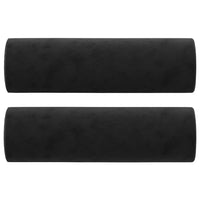 Divano a 2 Posti con Cuscini Nero 140 cm in Velluto 3200886