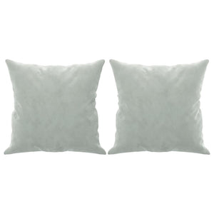 Divano a 2 Posti con Cuscini Grigio Chiaro 120 cm in Velluto 3200935