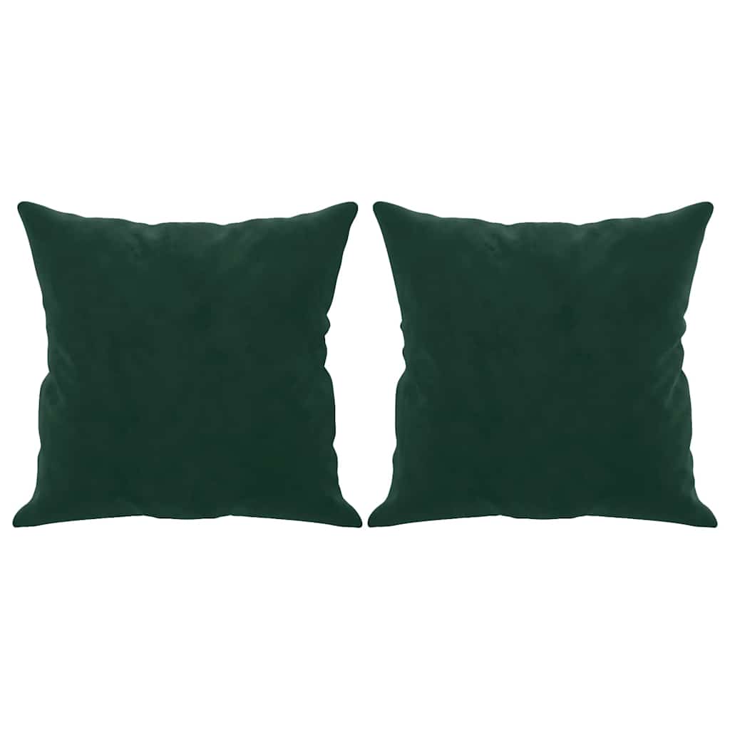 Divano a 2 Posti con Cuscini-Sofa 2 Posti con Cuscini Verde Scuro 140 cm in Velluto 682242