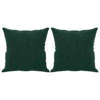Divano a 2 Posti con Cuscini-Sofa 2 Posti con Cuscini Verde Scuro 140 cm in Velluto 682242