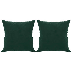 Divano a 2 Posti con Cuscini-Sofa 2 Posti con Cuscini Verde Scuro 140 cm in Velluto 682242
