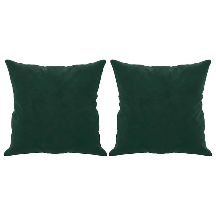 Divano a 2 Posti con Cuscini-Sofa 2 Posti con Cuscini Verde Scuro 140 cm in Velluto 682242