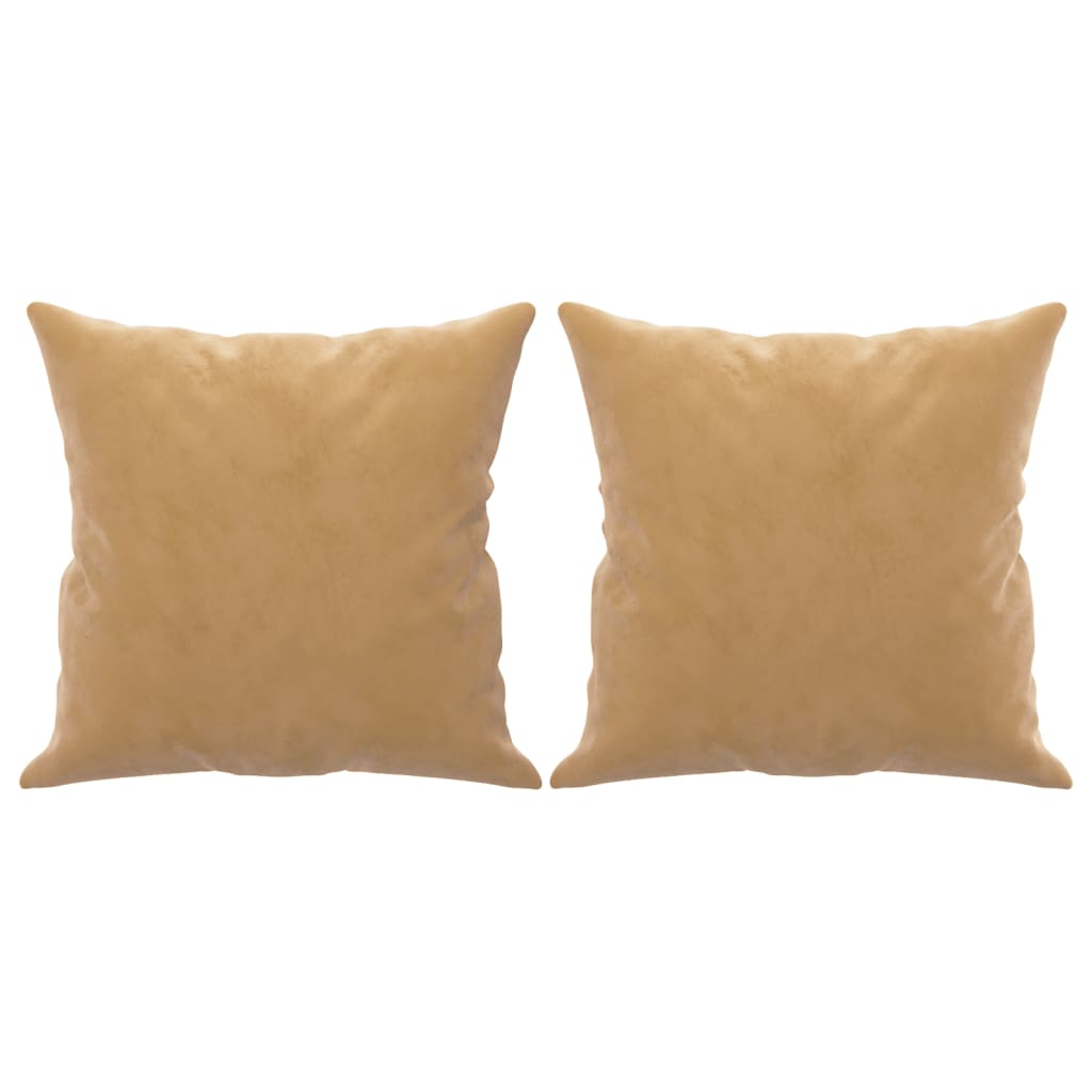 Divano a 2 Posti con Cuscini Marrone 140 cm in Velluto 3200952