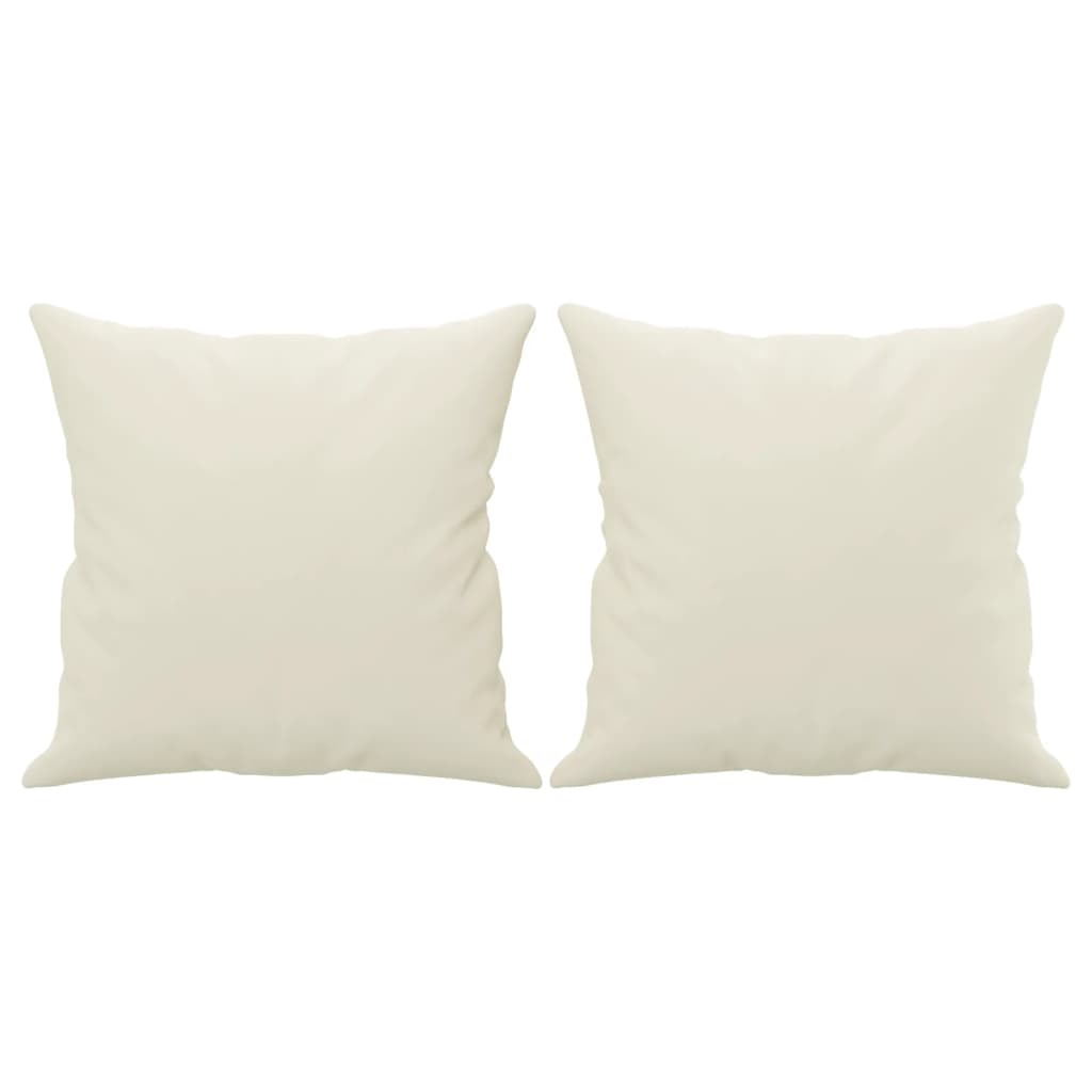 vidaXL Divano a 2 Posti con Cuscini Crema 140 cm in Velluto