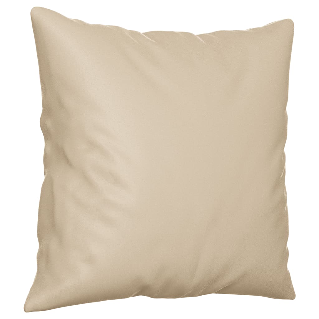 Divano a 2 Posti con Cuscini Crema 120 cm Tessuto Microfibra 3200969