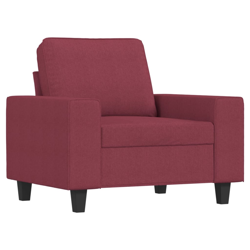 Poltrona con Poggiapiedi Rosso Vino 60 cm in Tessutocod mxl 120708