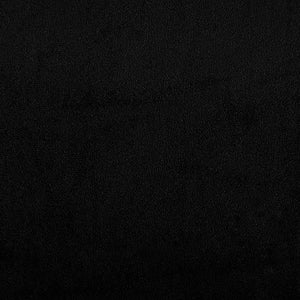 Divano a 3 Posti con Poggiapiedi Nero 180cm Tessuto Microfibra 3201234