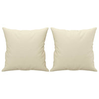 Set di Divani 3 pz con Cuscini Crema in Similpelle